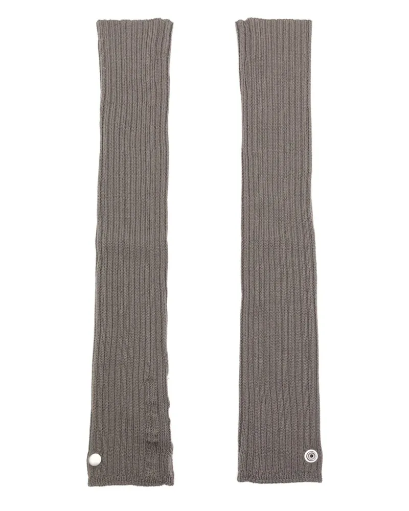 Rick Owens Handschuhe mit Stulpen - Grau Grau