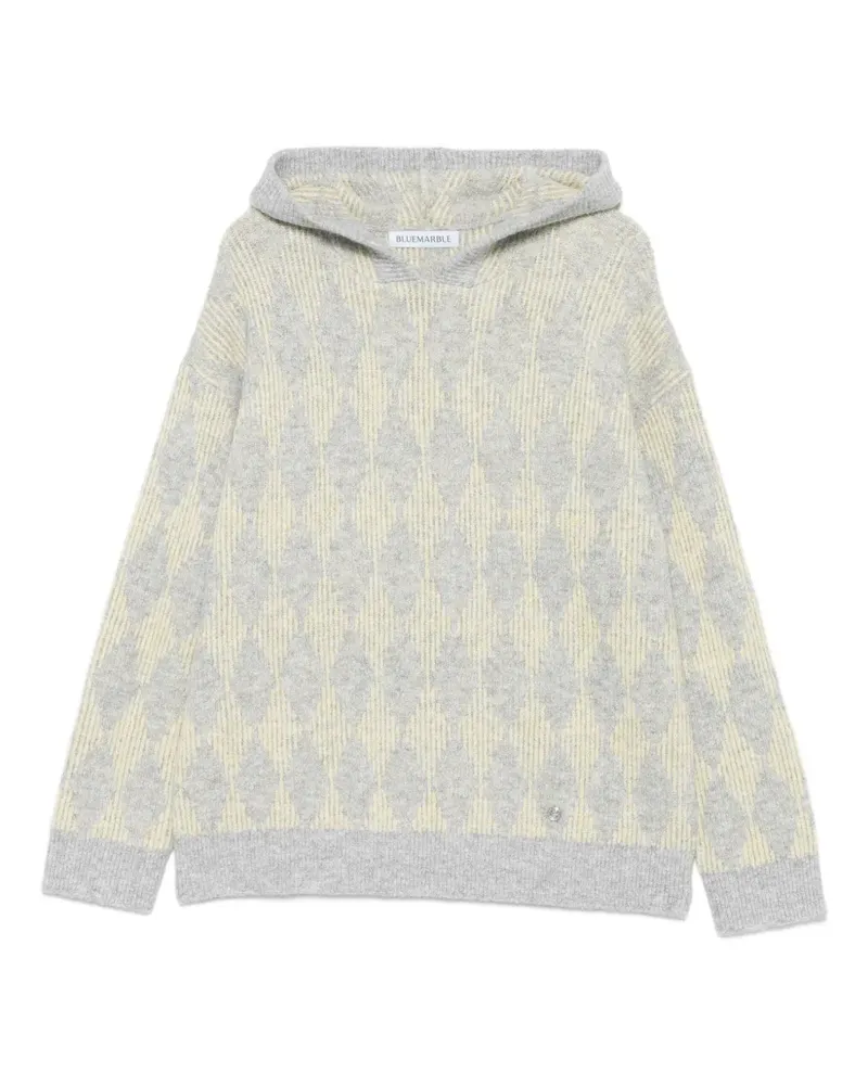 BLUEMARBLE Pullover mit Argyle-Muster - Grau Grau