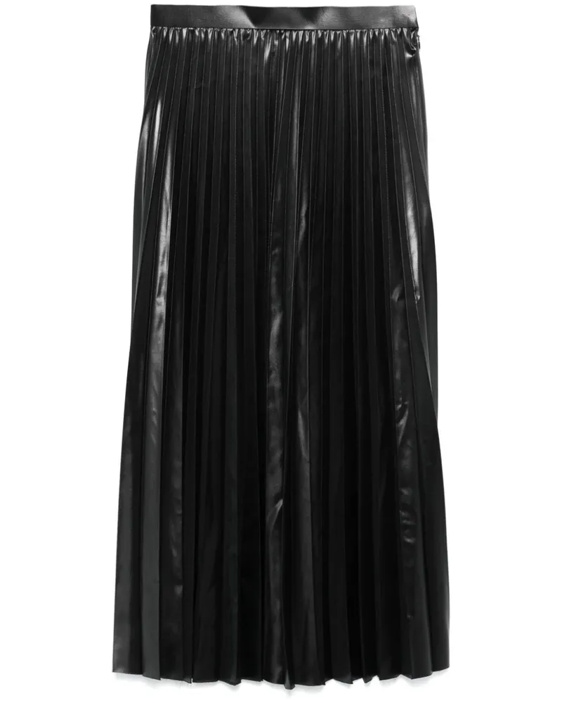 Junya Watanabe Midirock mit Falten - Schwarz Schwarz
