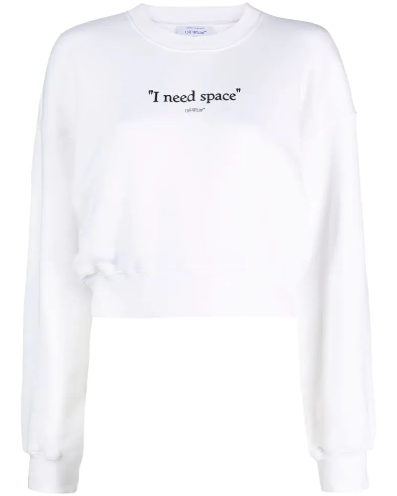 OFF-WHITE Sweatshirt mit Slogan - Weiß Weiß