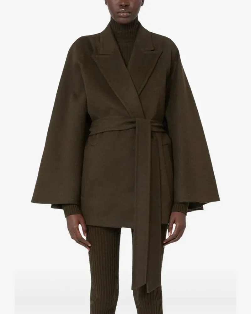 Max Mara Mantel mit Gürtel - Grün Grün