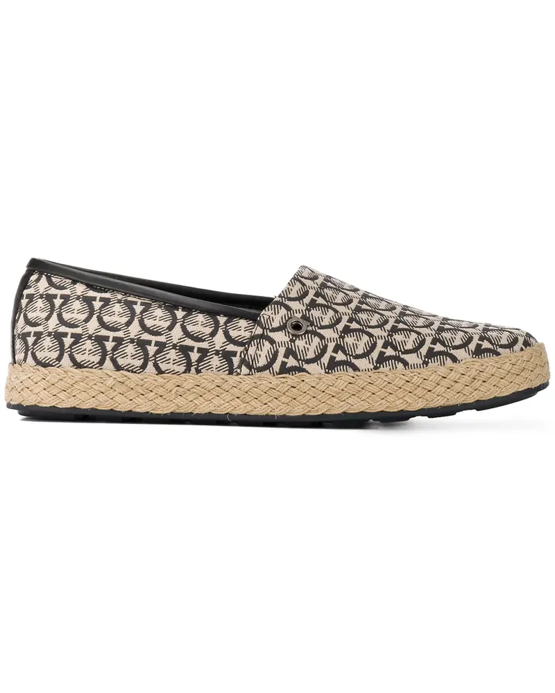 Ferragamo Loafer mit Gancini-Print - Nude Nude
