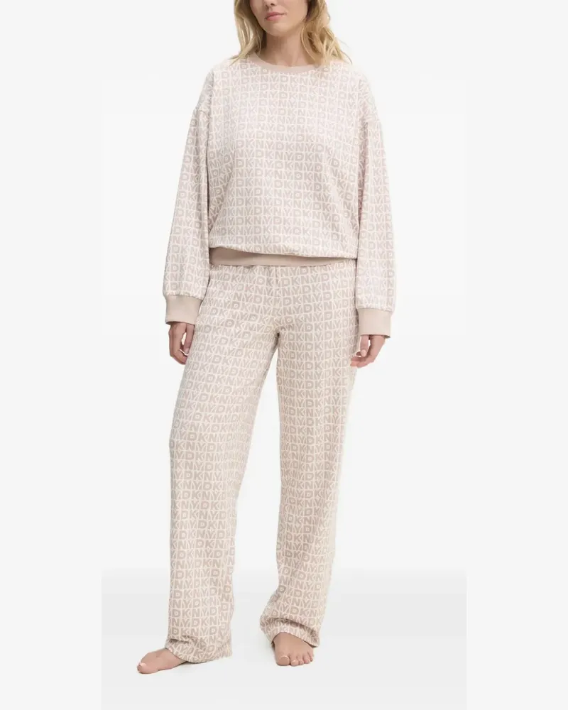 DKNY logo-print pyjamas - Nude Nude