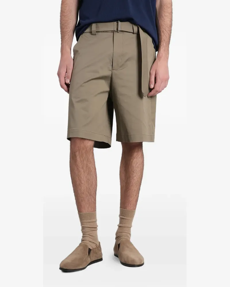 Low Brand Belted twill shorts - Nude Nude