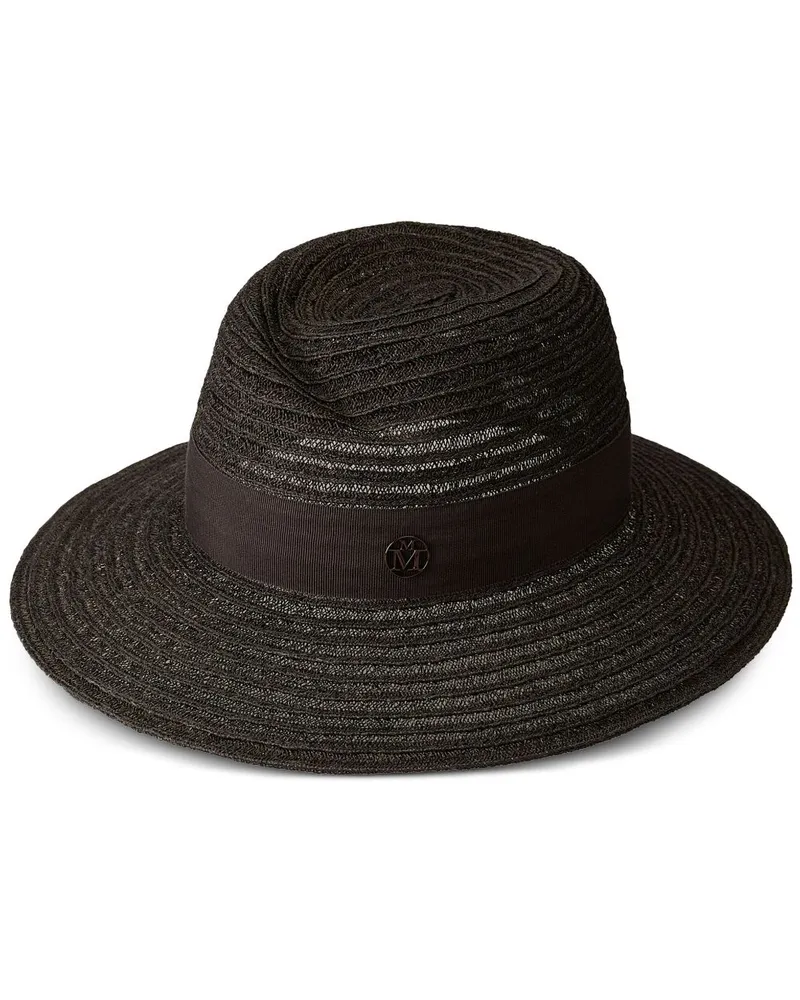Maison Michel Virginie Fedora aus Stroh - Braun Braun
