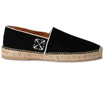 Anglette Espadrilles mit Arrows-Stickerei - Schwarz