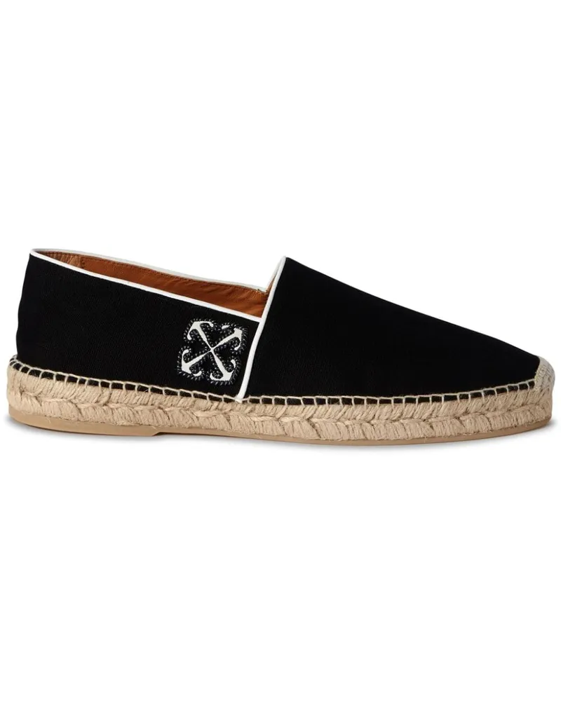 OFF-WHITE Anglette Espadrilles mit Arrows-Stickerei - Schwarz Schwarz
