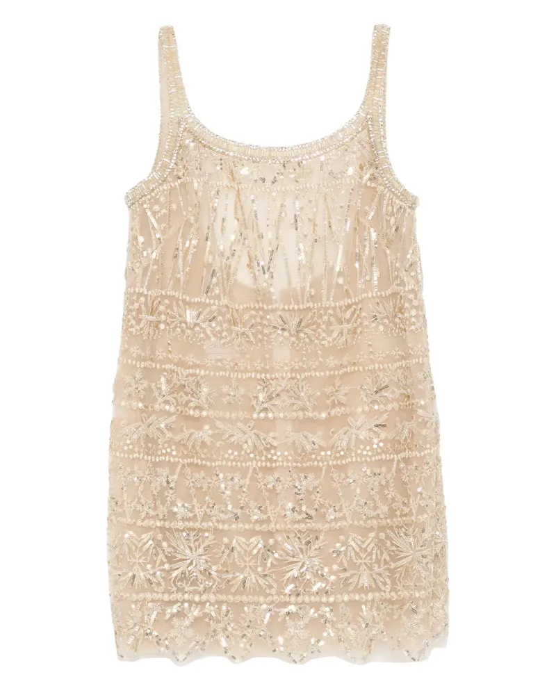 Saiid Kobeisy Besticktes Minikleid - Gold Gold