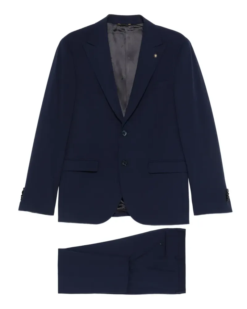 Manuel Ritz Einreihiger Anzug - Blau Blau