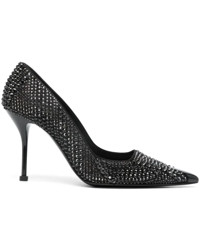 Alexander McQueen Punk Pumps mit Strass 90mm - Schwarz Schwarz
