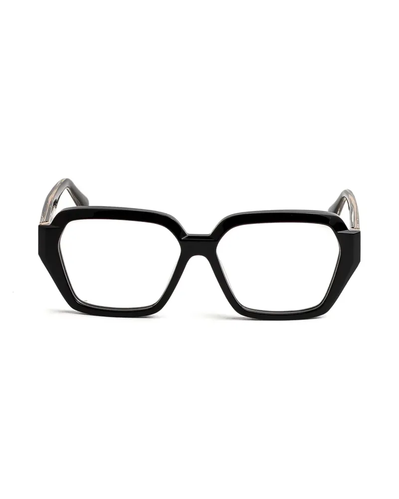 CAZAL 5023 Brille mit geometrischem Gestell - Schwarz Schwarz