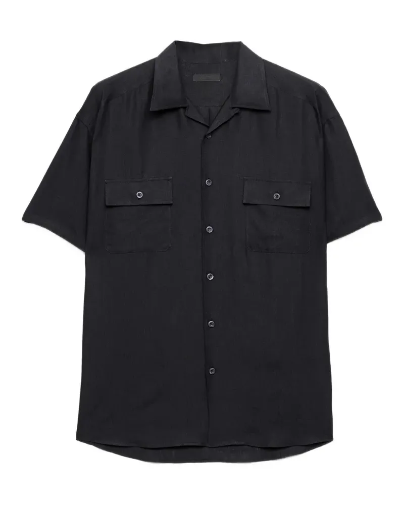 Prada Hemd aus Leinen - Schwarz Schwarz