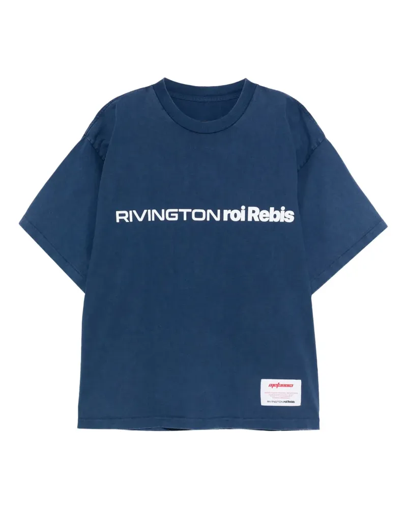 RRR123 T-Shirt mit Logo-Print - Blau Blau
