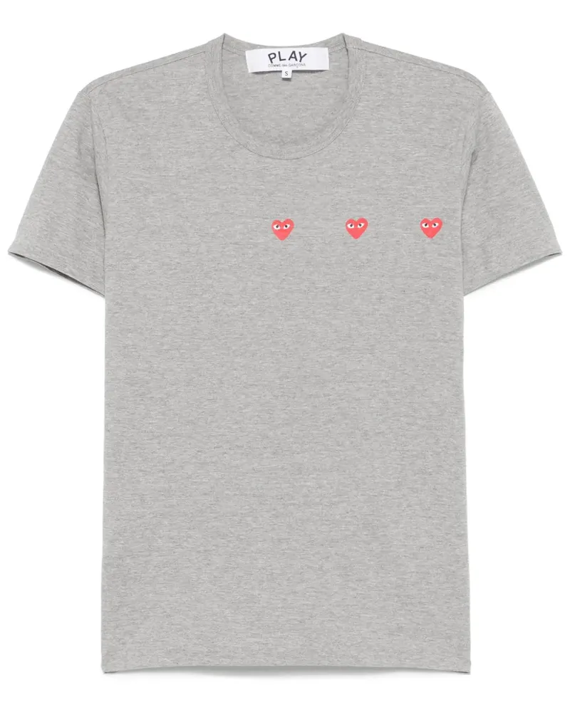 Comme des Garçons T-Shirt mit Herz-Print - Grau Grau