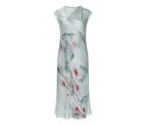Shayyla Midikleid mit Blumen-Print - Blau