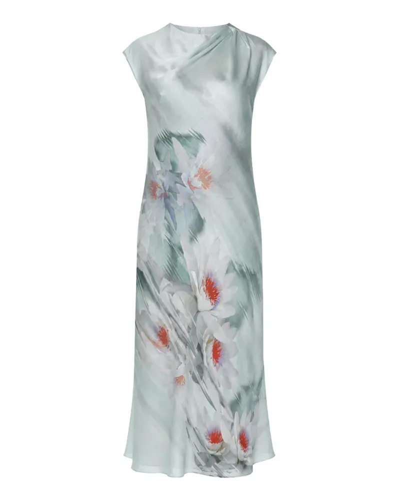 Ted Baker Shayyla Midikleid mit grafischem Print - Blau Blau