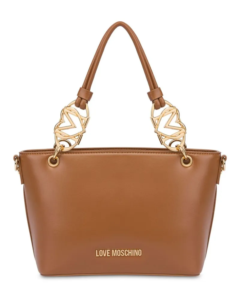 Moschino Schultertasche mit Logo - Braun Braun