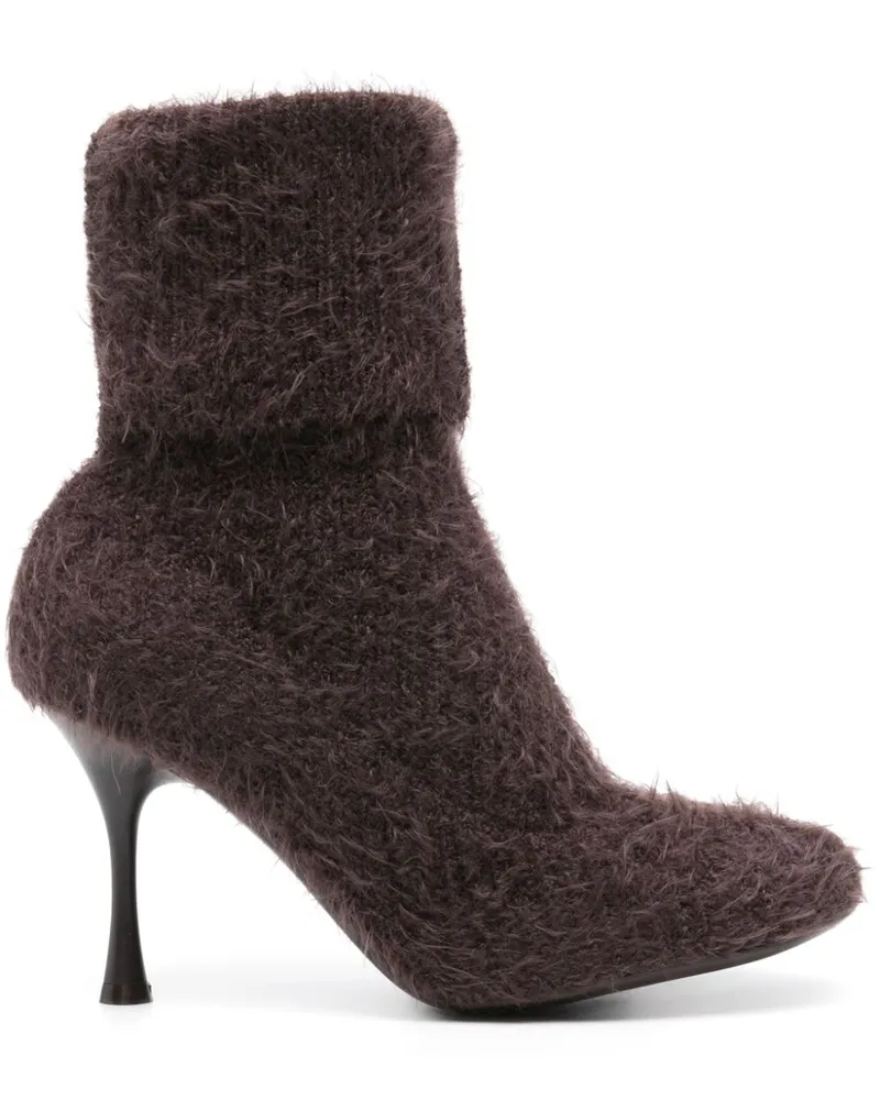 Gianvito Rossi Gestrickte Stiefeletten 85mm - Braun Braun