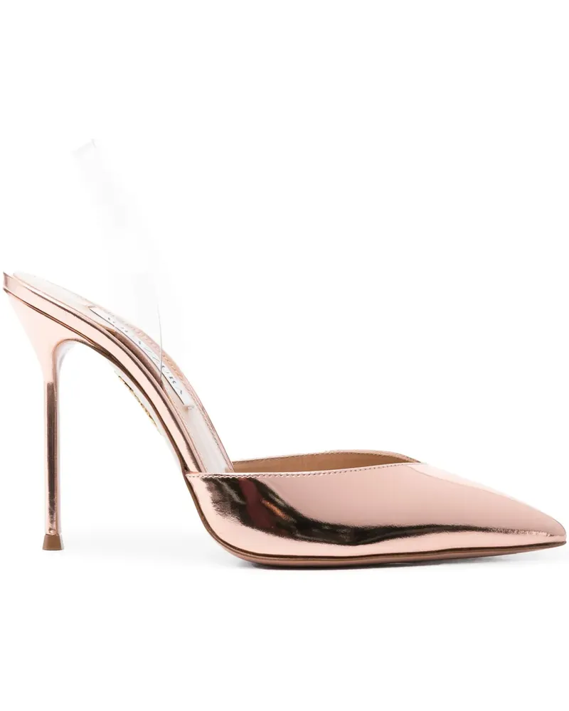 Aquazzura V Plexi Pumps 110mm - Rosa Rosa
