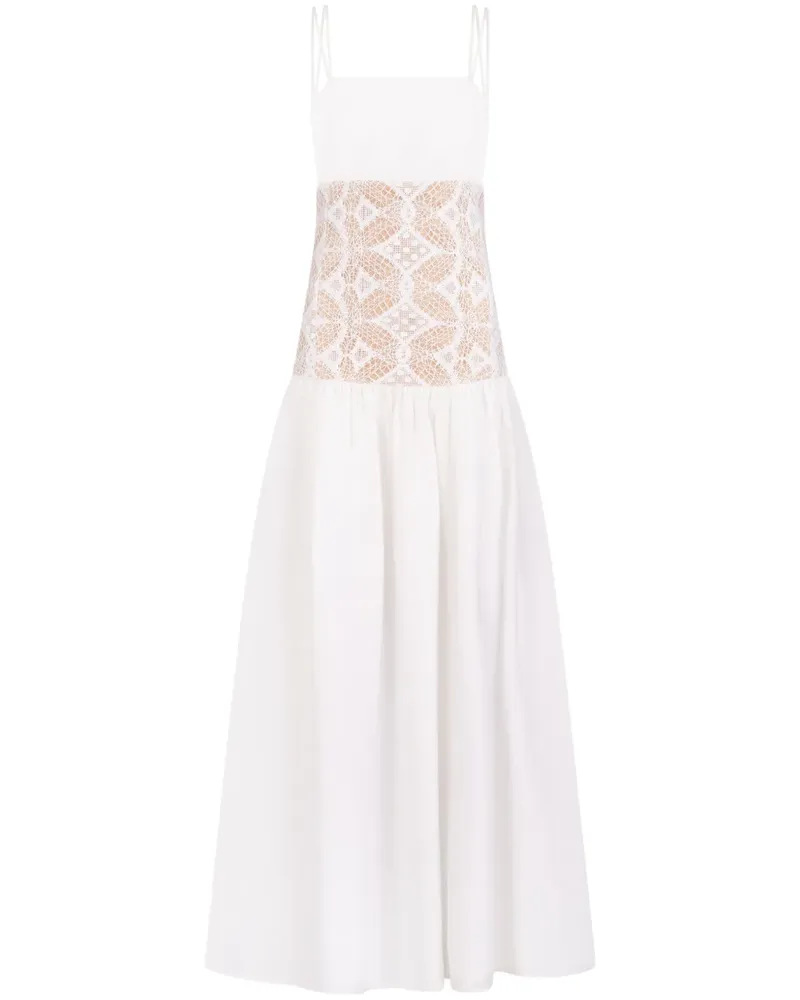 Silvia Tcherassi Pilar Maxikleid - Weiß Weiß