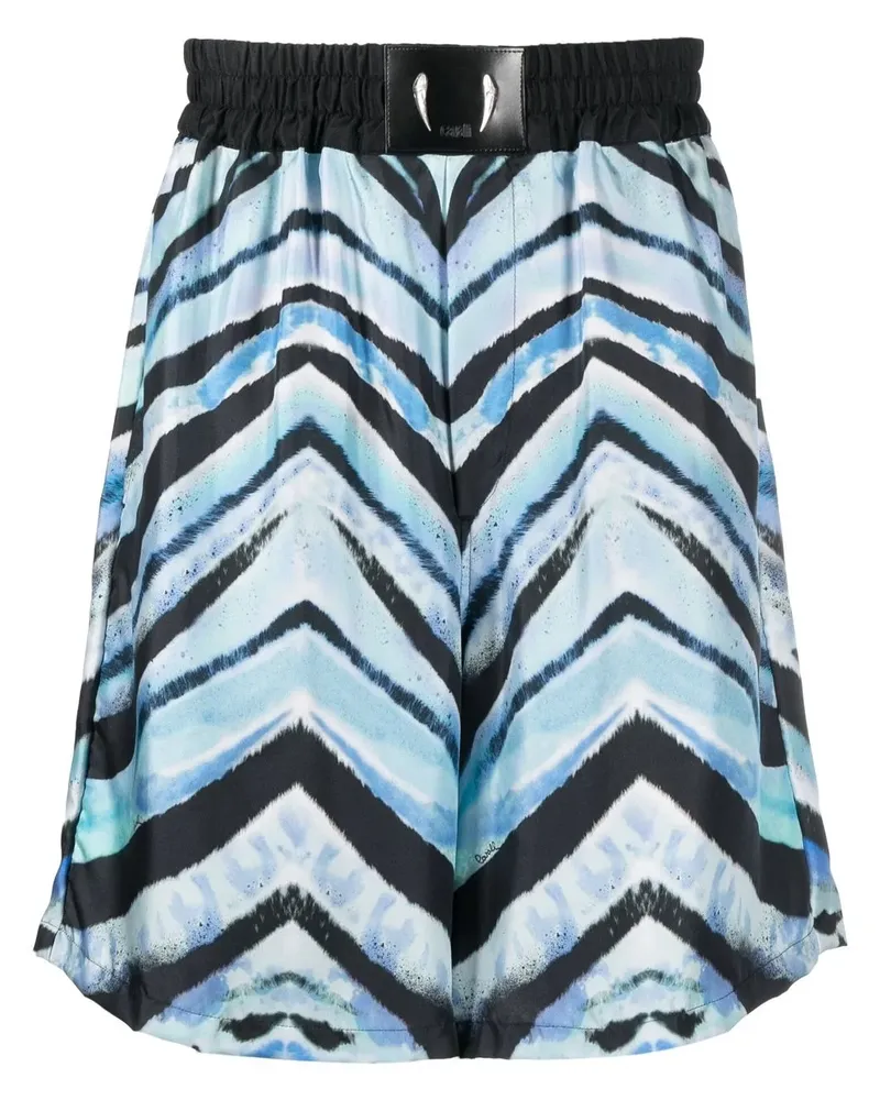 Roberto Cavalli Shorts mit Zebra-Print - Blau Blau