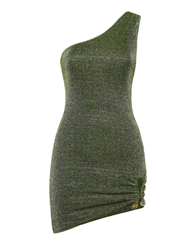 Oséree one-shoulder ruched dress - Grün Grün