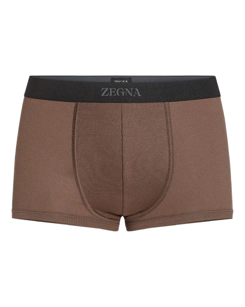 Ermenegildo Zegna Gerippte Boxershorts - Braun Braun