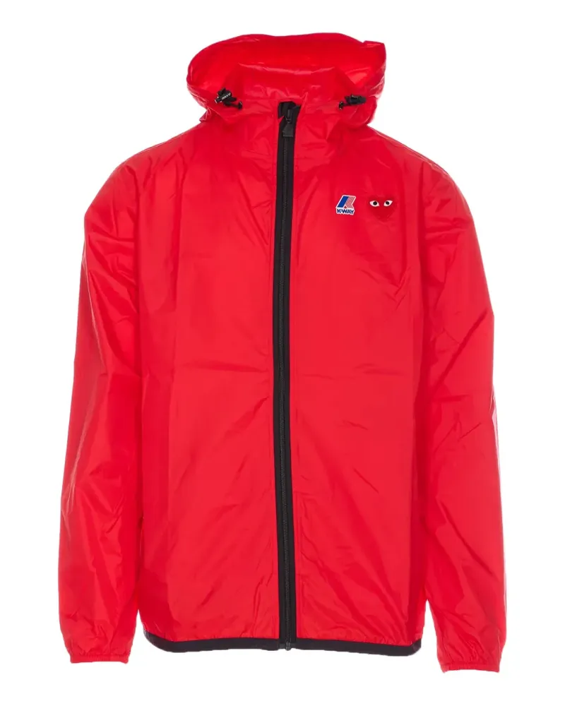 Comme des Garçons x K-Way heart-logo hooded jacket - Rot Rot