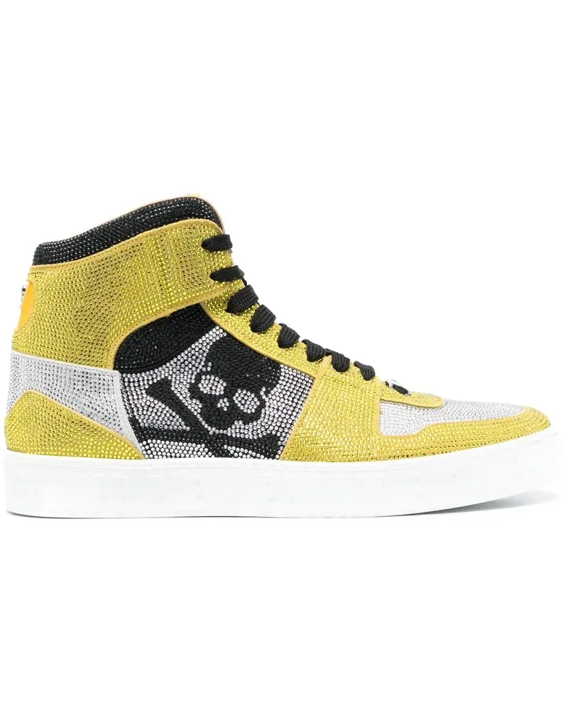 Philipp Plein Crystal Notorious High-Top-Sneakers - Gelb Gelb