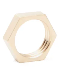 Maison Margiela Geometrisch gebürsteter Ring Gold