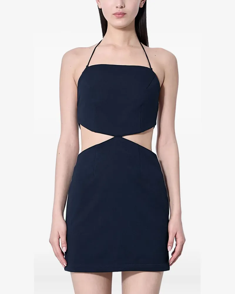 Rokh Cocktailkleid mit Cut-Out - Blau Blau