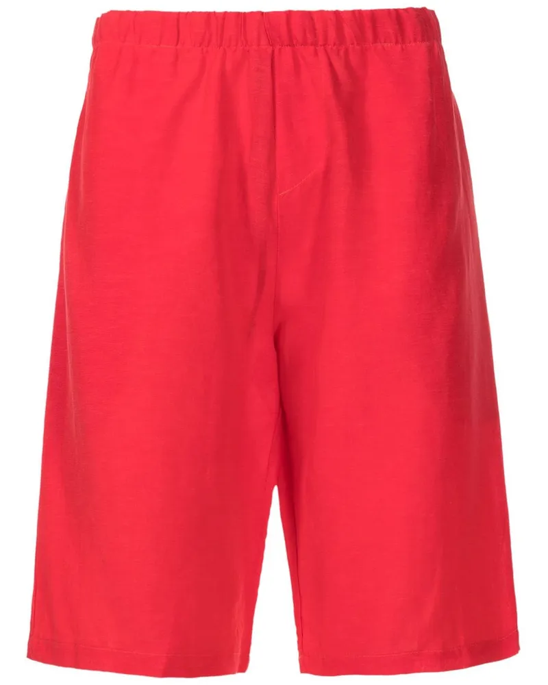 Amir Slama Shorts aus Leinen - Rot Rot