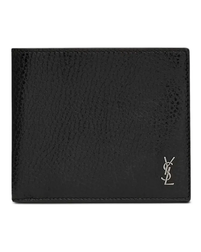 Saint Laurent logo wallet - Schwarz Schwarz