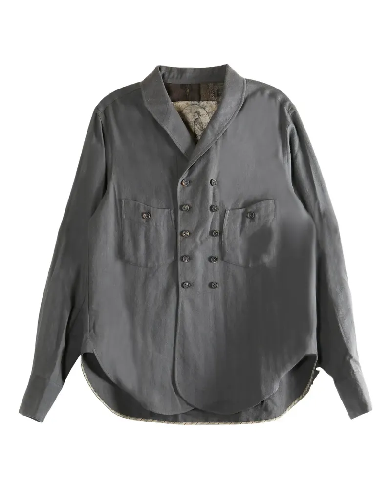 Ziggy Chen double-breasted shirt - Grau Grau