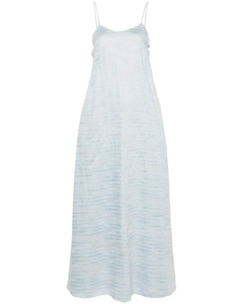 Emporio Armani Jacquard-Midikleid - Blau Blau