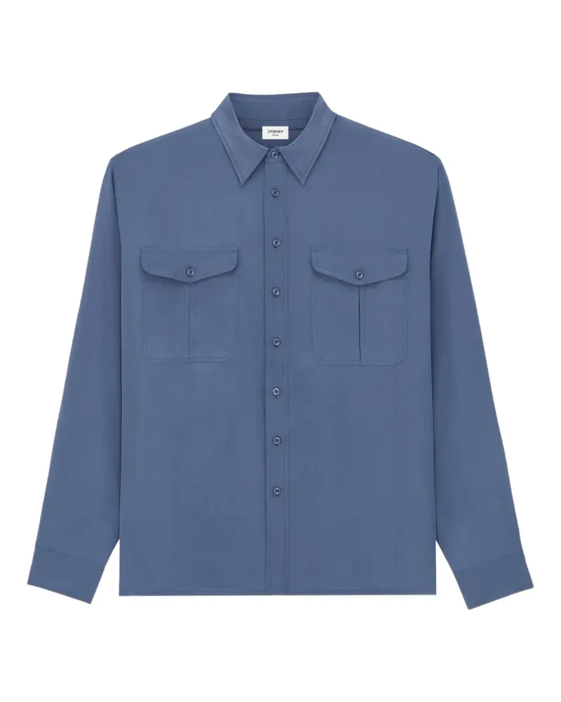 Saint Laurent Klassisches Hemd - Blau Blau