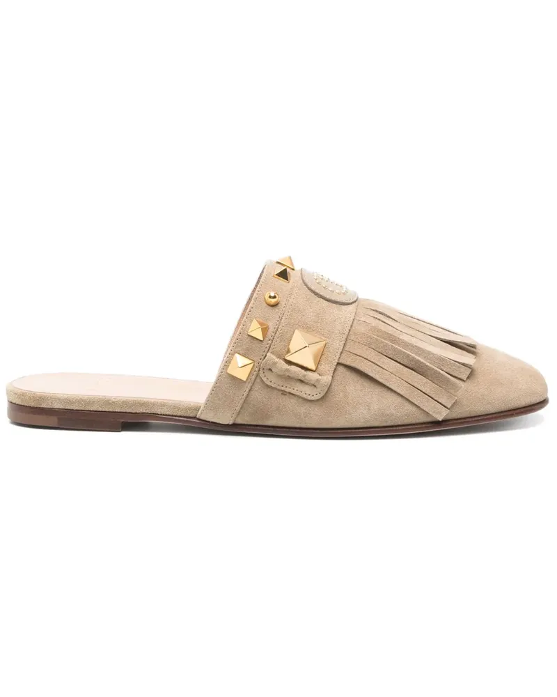 Valentino Garavani Slipper mit VLogo - Nude Nude