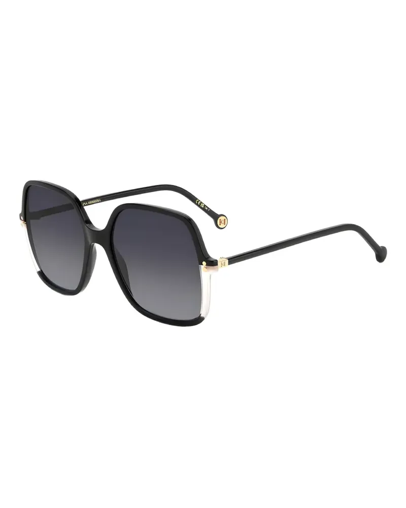 Carolina Herrera New York Sonnenbrille mit geometrischem Gestell - Schwarz Schwarz