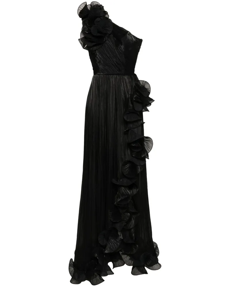 Ana Radu Asymmetrisches Maxikleid - Schwarz Schwarz