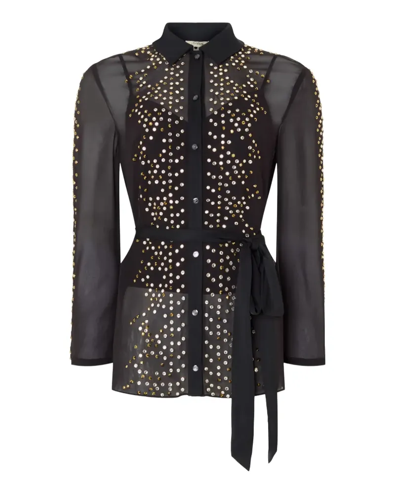 Temperley London Oberon Hemd mit Nieten - Schwarz Schwarz