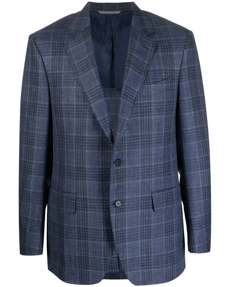 Canali Kariertes Sakko - Blau Blau