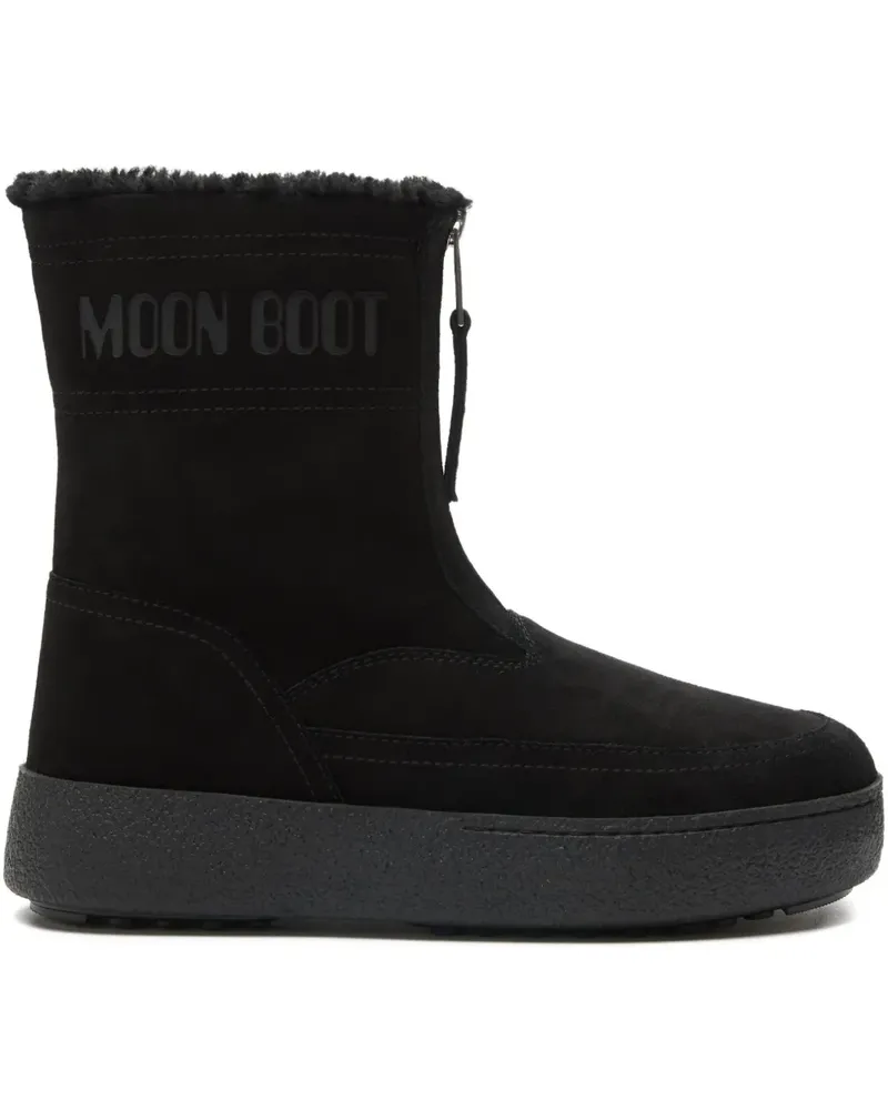Moon Boot LTrack Lara Shearling-Stiefel mit Reißverschluss - Schwarz Schwarz