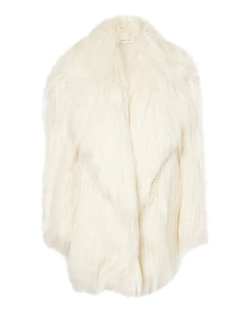 FRANKIE Shop Liza Mantel aus Faux Fur - Weiß Weiß