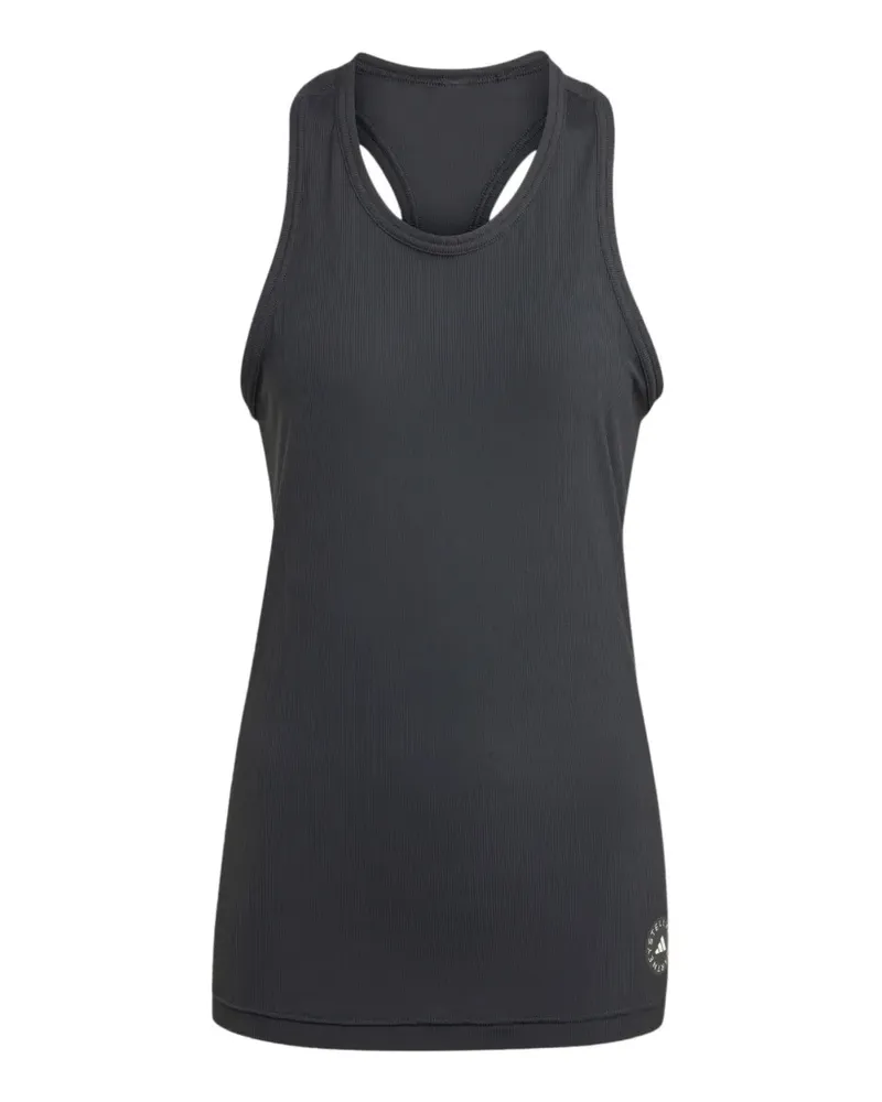 adidas Geripptes Racerback-Tanktop - Schwarz Schwarz