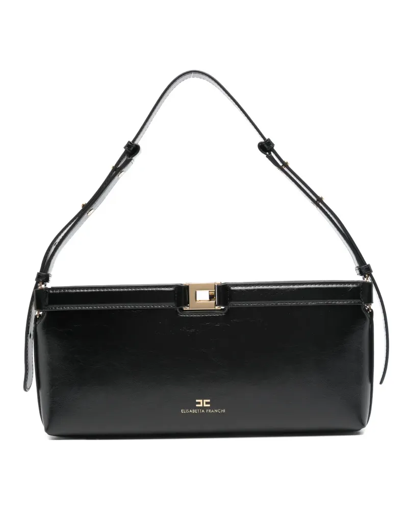 Elisabetta Franchi logo-detail shoulder bag - Schwarz Schwarz