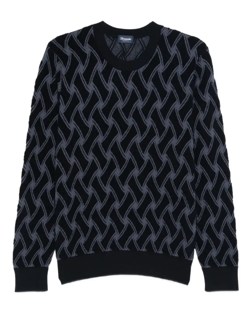 Drumohr  Pullover mit geometrischem Muster - Blau Blau