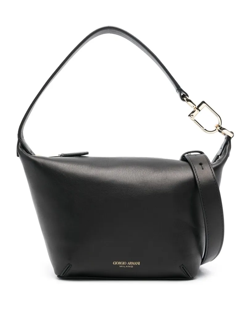 Giorgio Armani Handtasche mit Logo-Stempel Schwarz