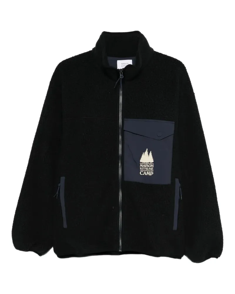 Kitsuné Jacke mit Reißverschluss - Schwarz Schwarz