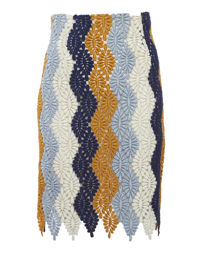 Giambattista Valli embroidered A-line mini skirt - Nude Nude