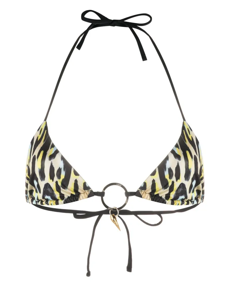 Roberto Cavalli Bikinioberteil mit Leoparden-Print - Schwarz Schwarz